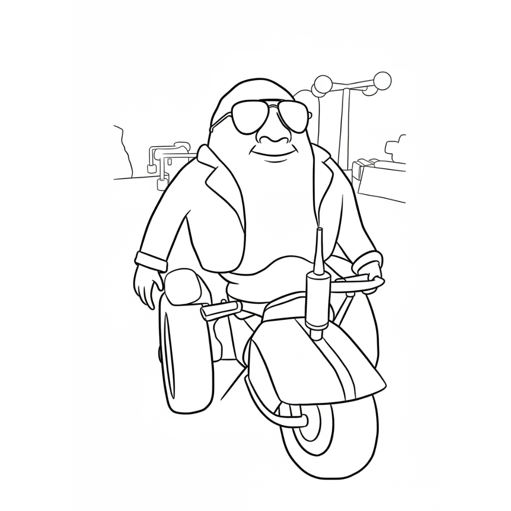 Bulbito Bandito Traktorito 3 para colorear para imprimir gratis