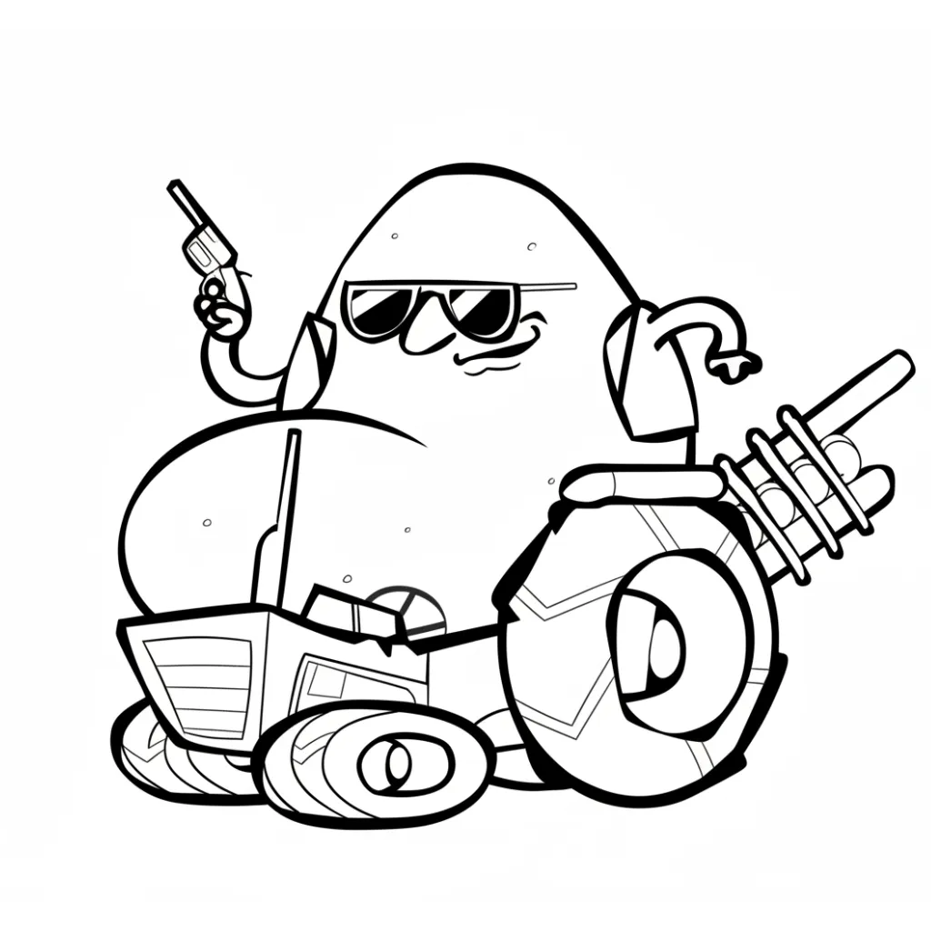 Bulbito Bandito Traktorito 9 para colorear para imprimir pdf gratis