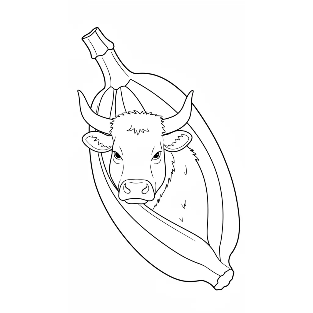 Bulliccinni Bananini 2 para colorear para imprimir para niño de 2 años