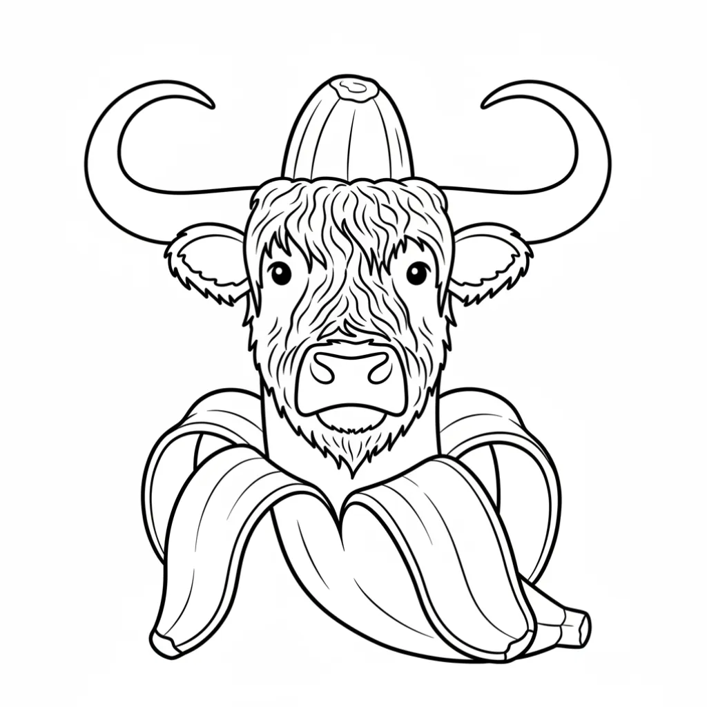 Bulliccinni Bananini 5 para colorear para niño para imprimir gratis