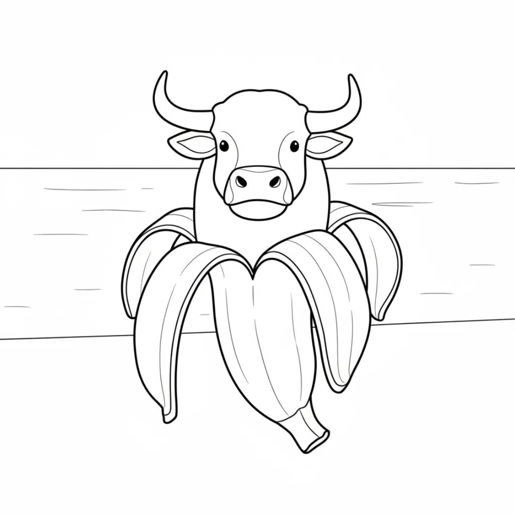 Bulliccinni Bananini 6 de niño para colorear para imprimir