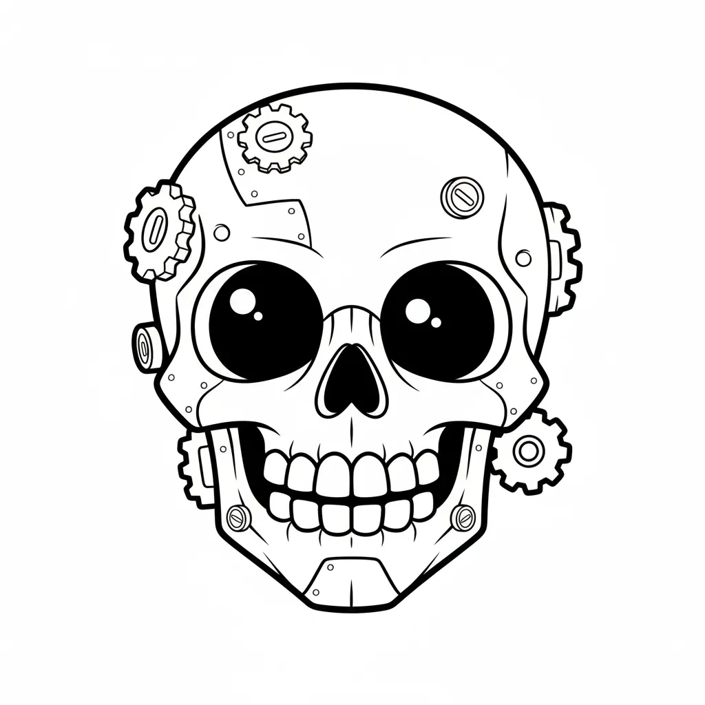 Calavera 13 para colorear para niño