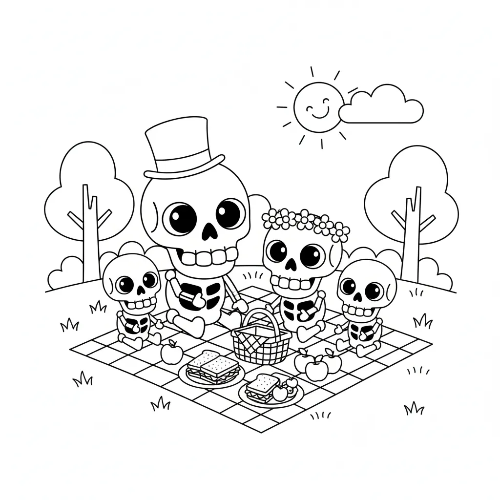 Calavera 14 para colorear para imprimir para niño de 12 años