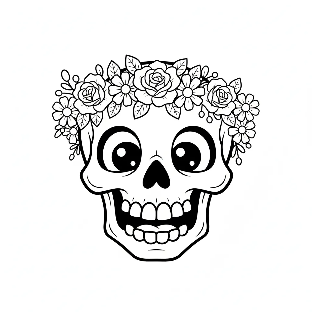 Calavera 3 para colorear gratis para imprimir
