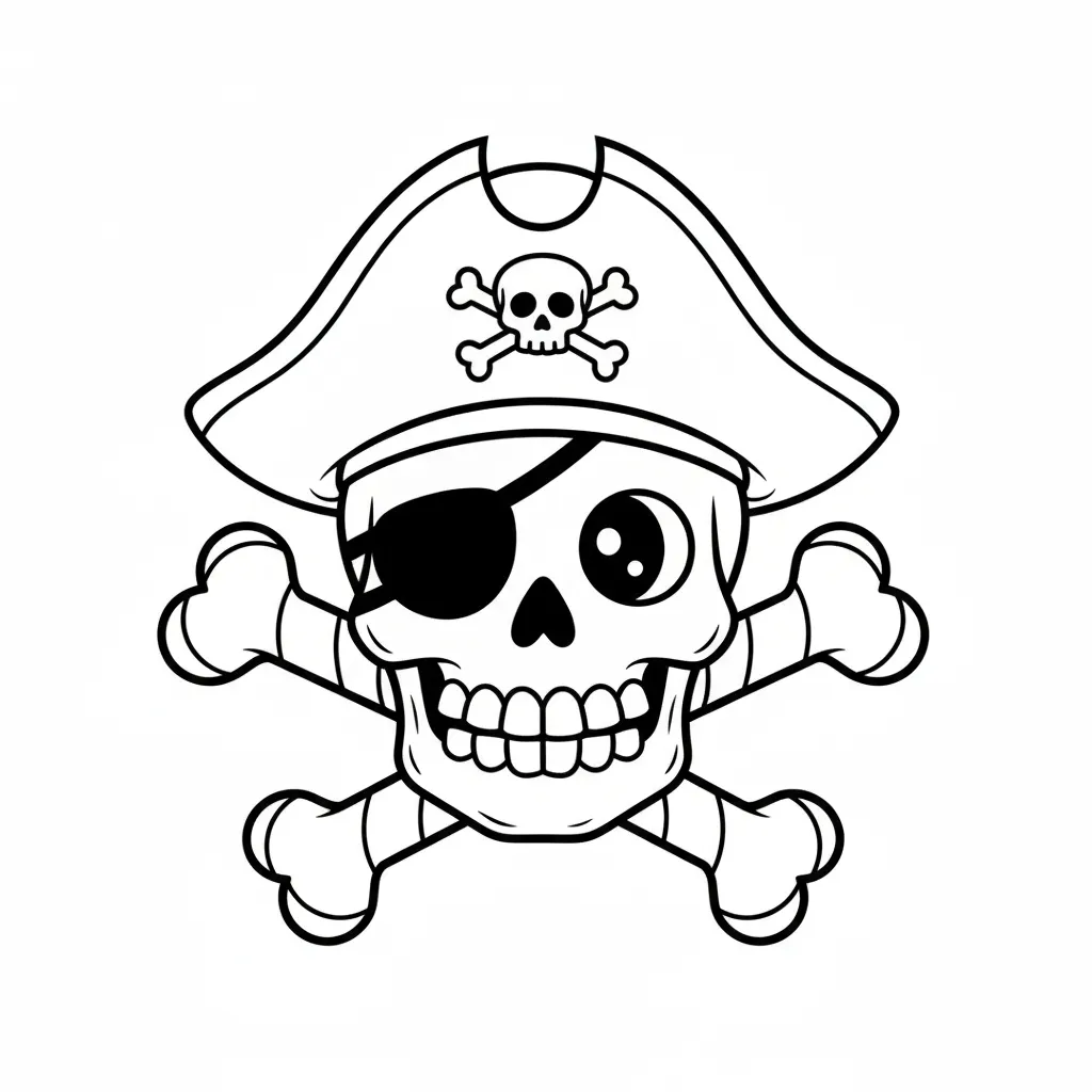 Calavera 8 para colorear para imprimir para niños