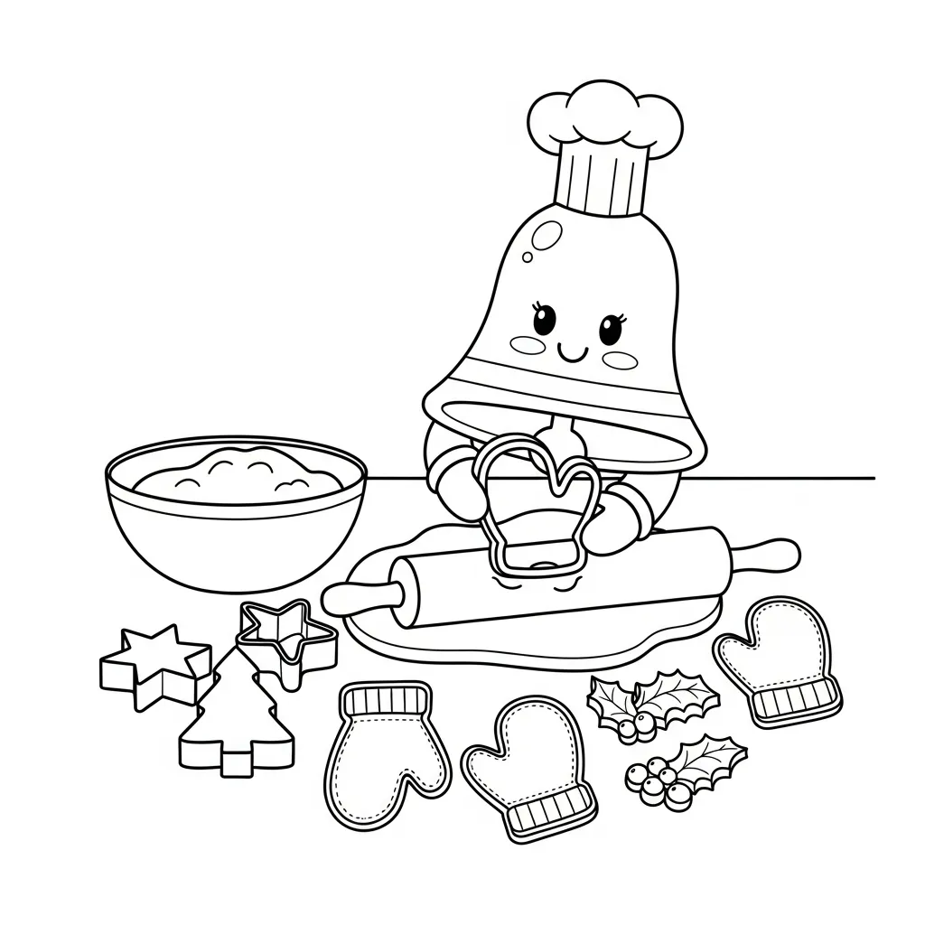 Campana para colorear para imprimir para niño de 2 años