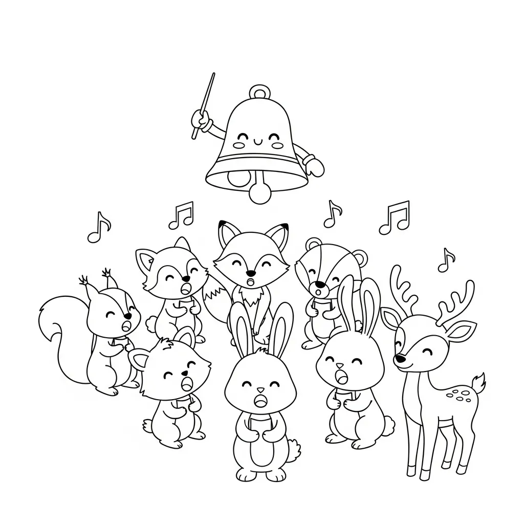 imagen para colorear Campana niño 1