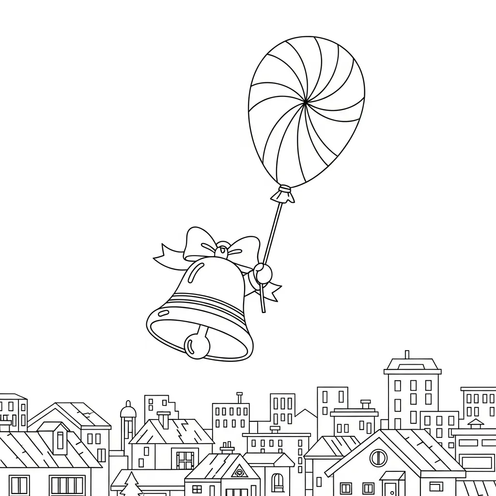 imprimir Campana para colorear gratis 1