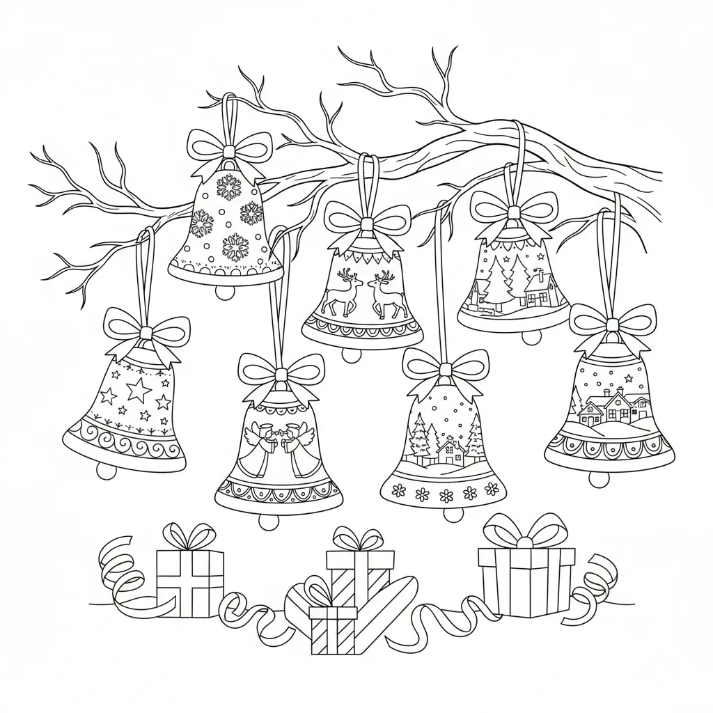 imagen para colorear Campana niño