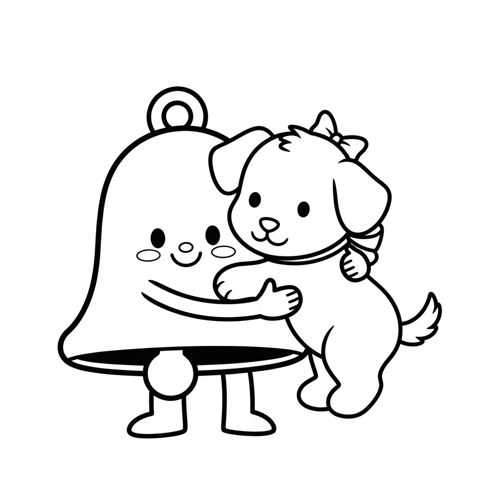 Campana para colorear para imprimir gratis 1