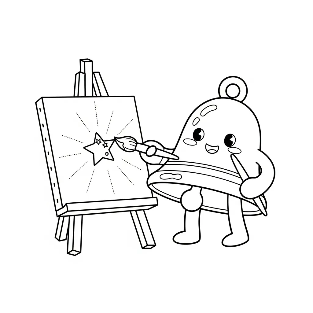 Campana para colorear y aprendizaje