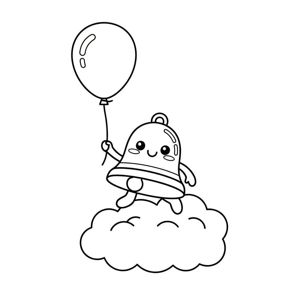 Campana para colorear para niño para imprimir gratis