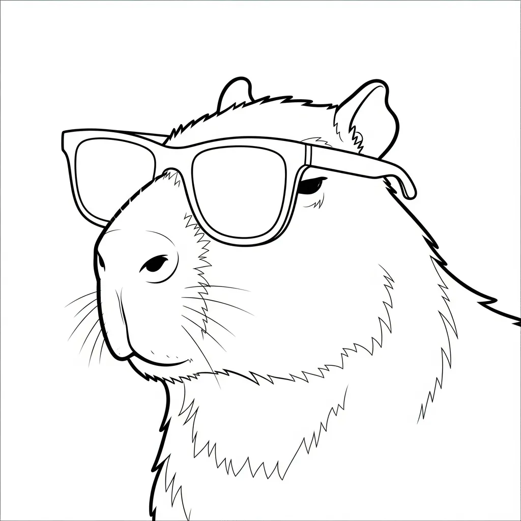 descargar Capibara para colorear gratis