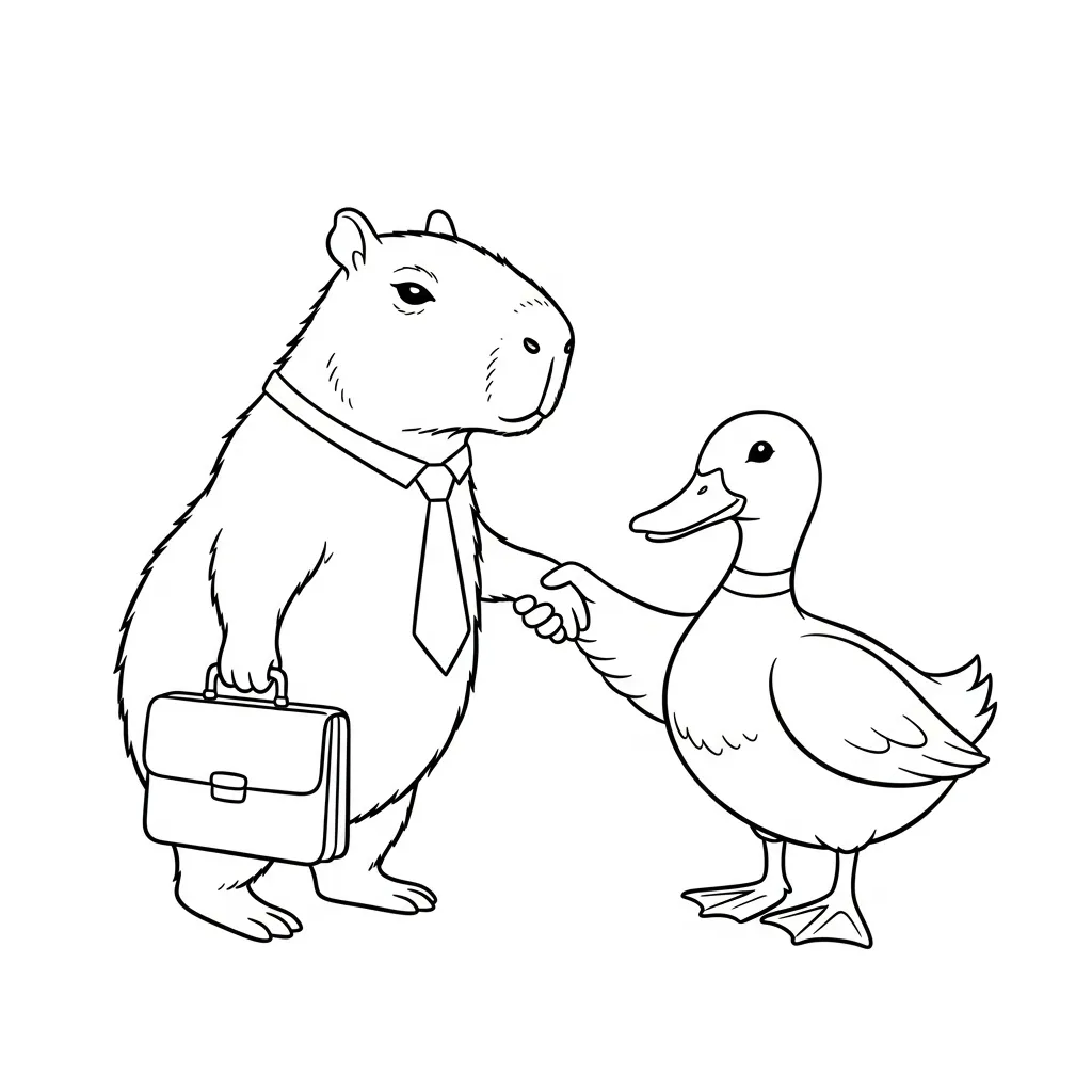 Capibara para colorear para imprimir gratis