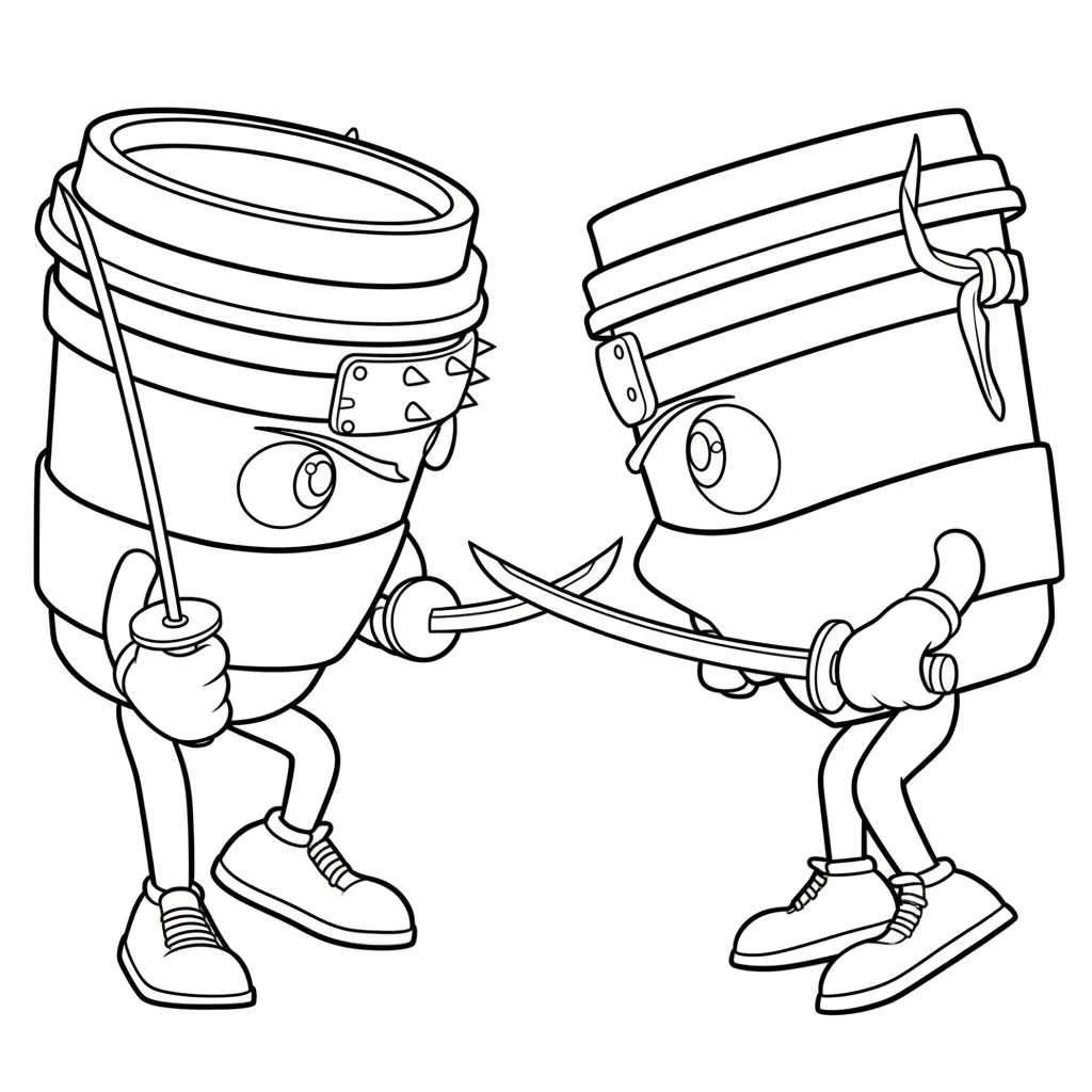 Cappuccino Assassino para colorear para imprimir para niño de 8 años