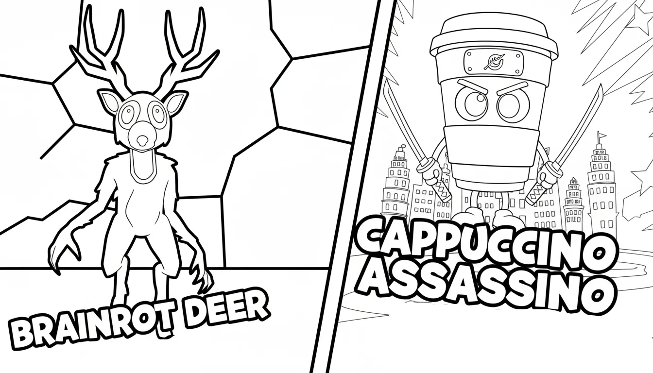 Cappuccino Assassino para colorear para imprimir gratis pdf 1