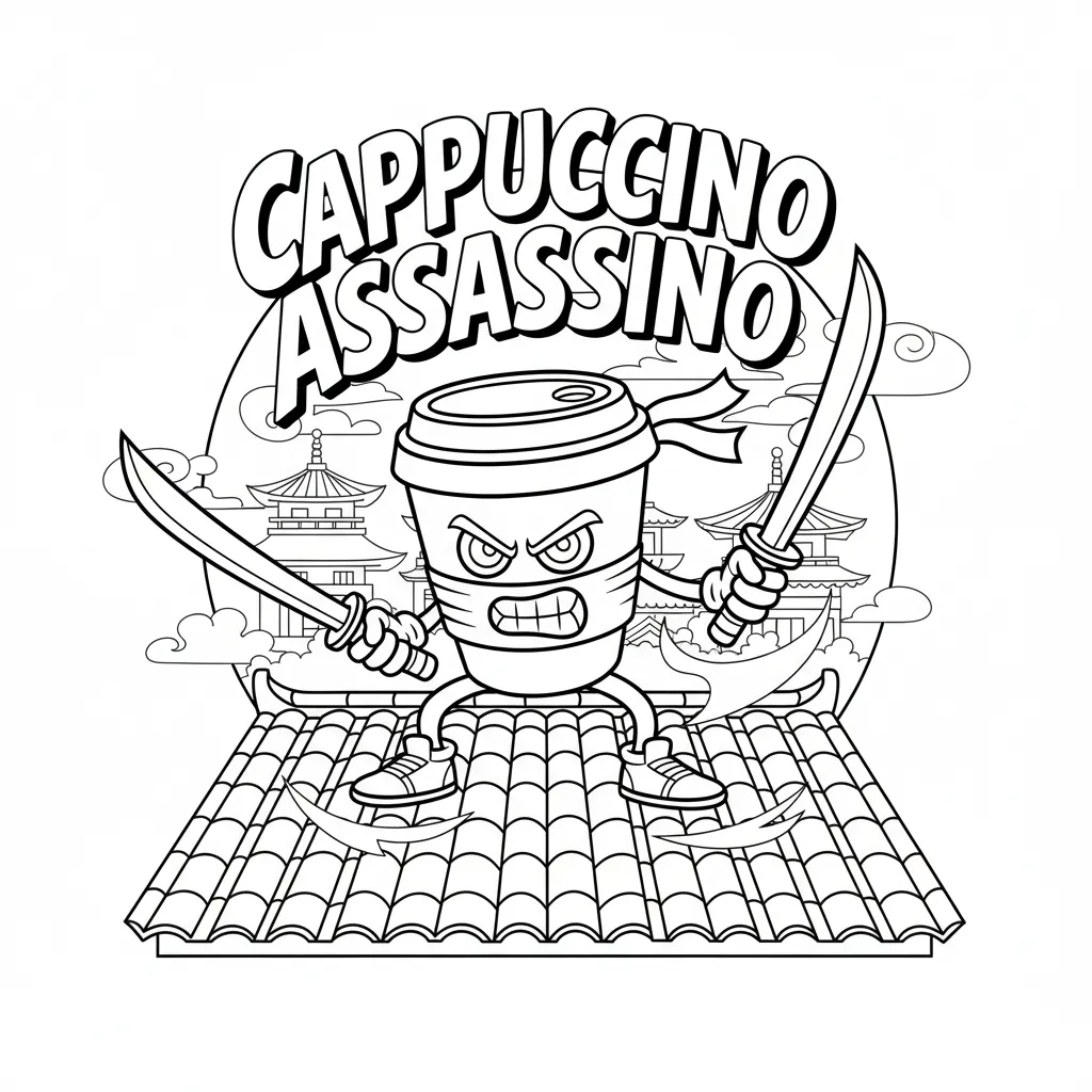para imprimir Cappuccino Assassino para colorear gratis