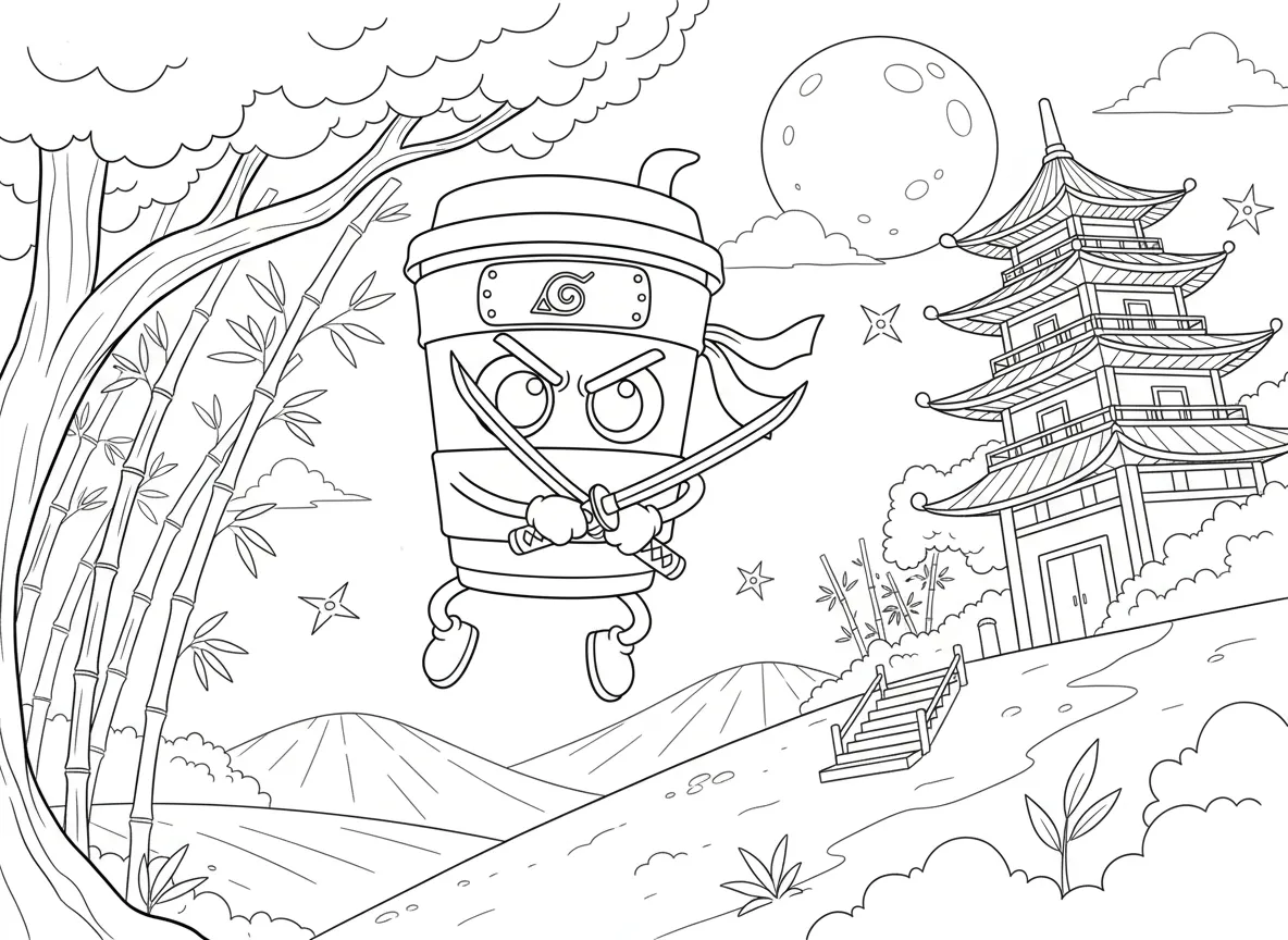 Cappuccino Assassino para colorear gratis para niños