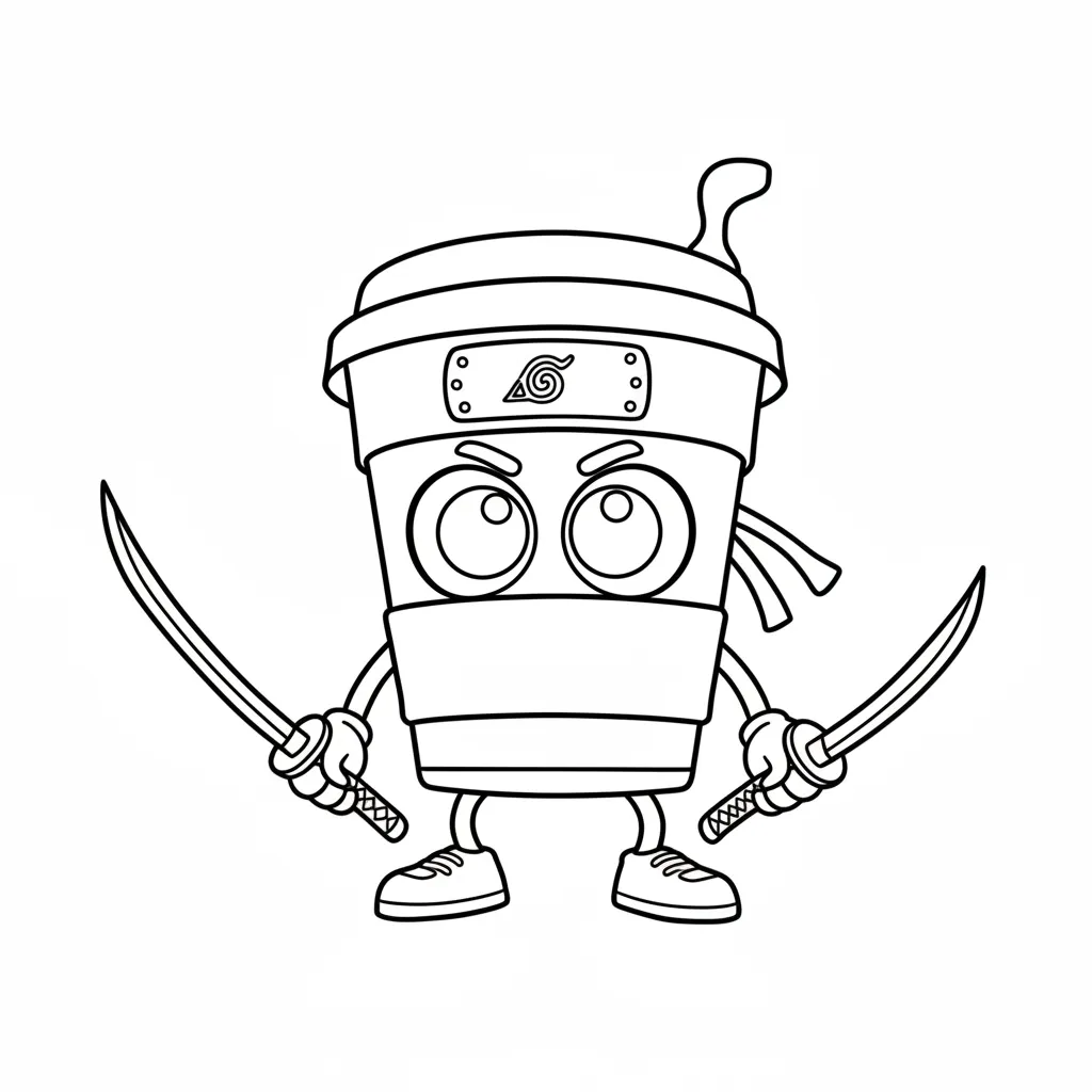 Cappuccino Assassino para colorear para imprimir para niño de 4 años