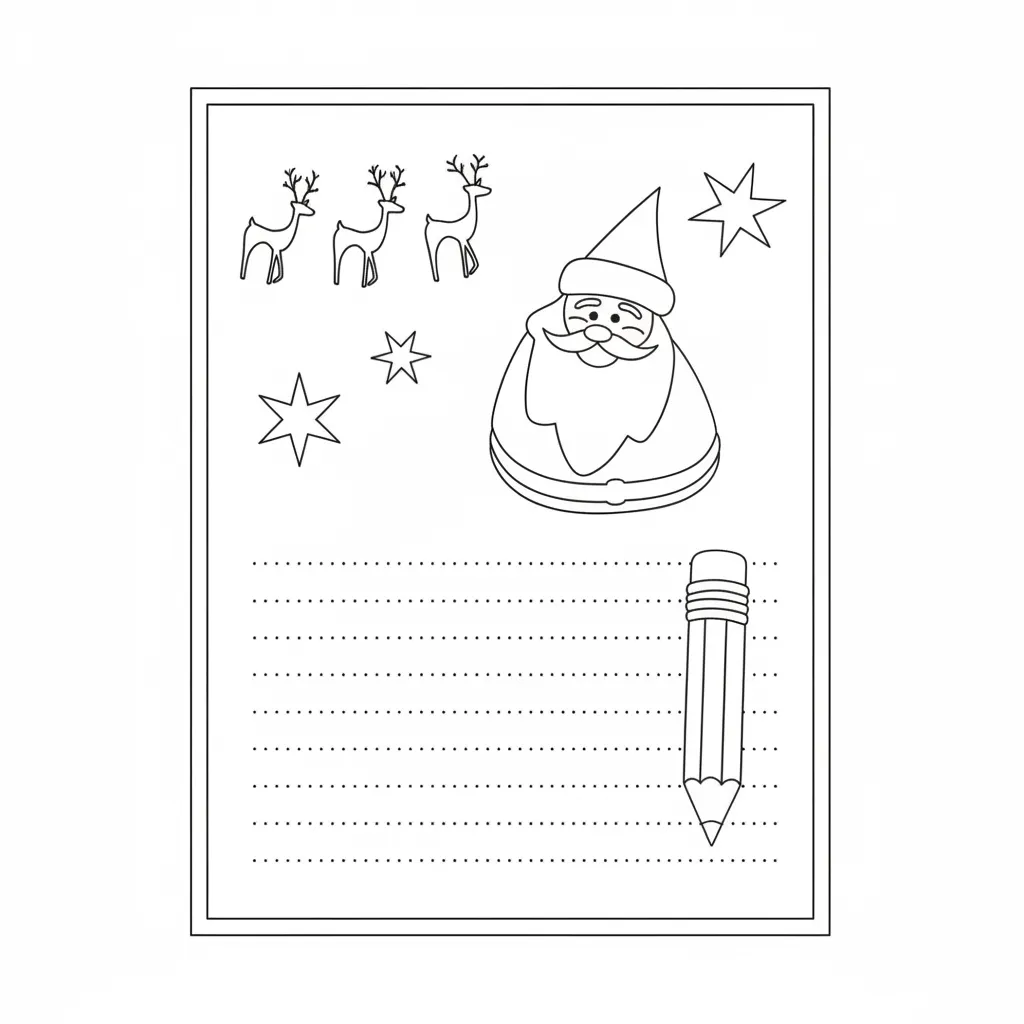 Carta A Papá Noel 1 para dibujar en línea