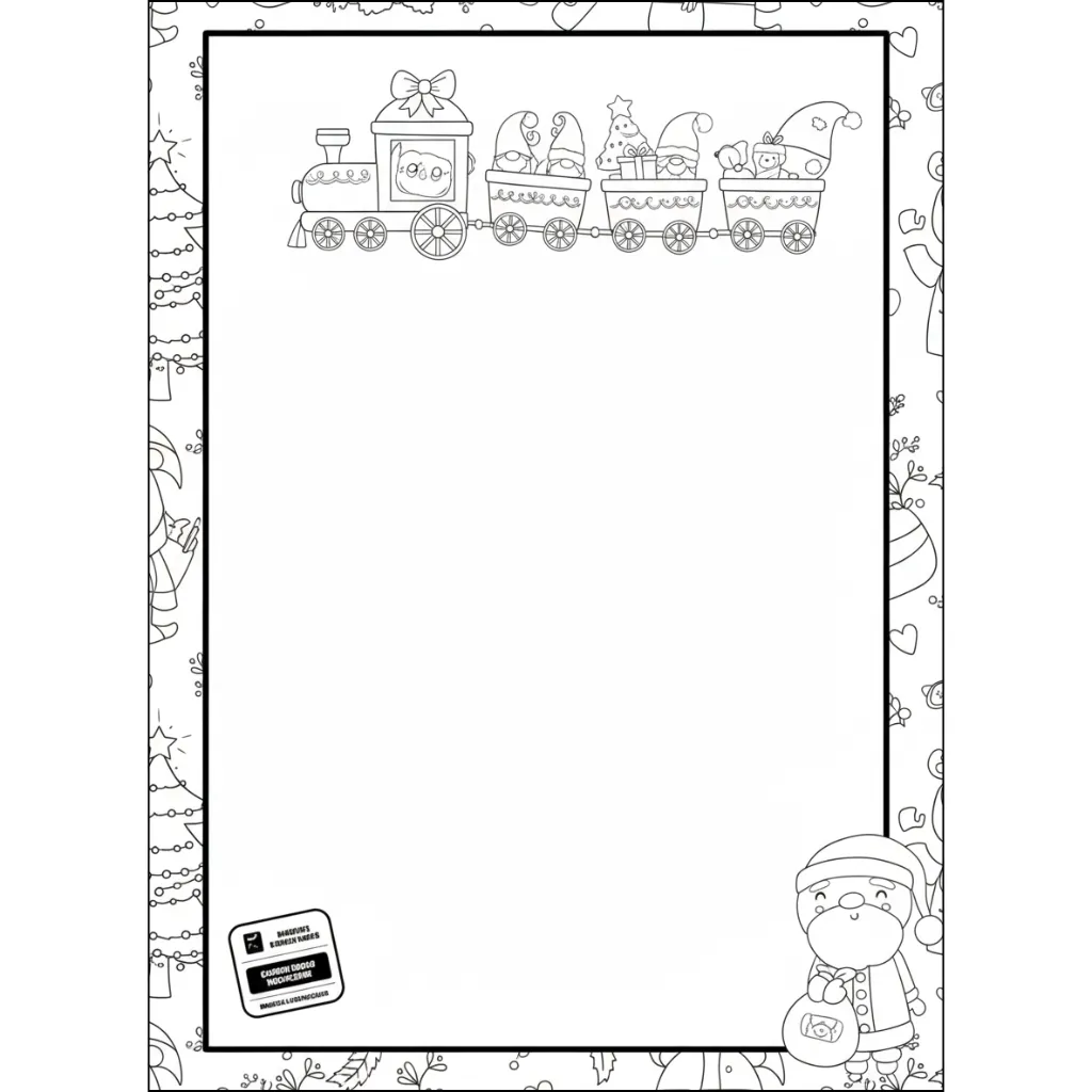 Carta A Papá Noel 12 para colorear para imprimir para niño de 2 años