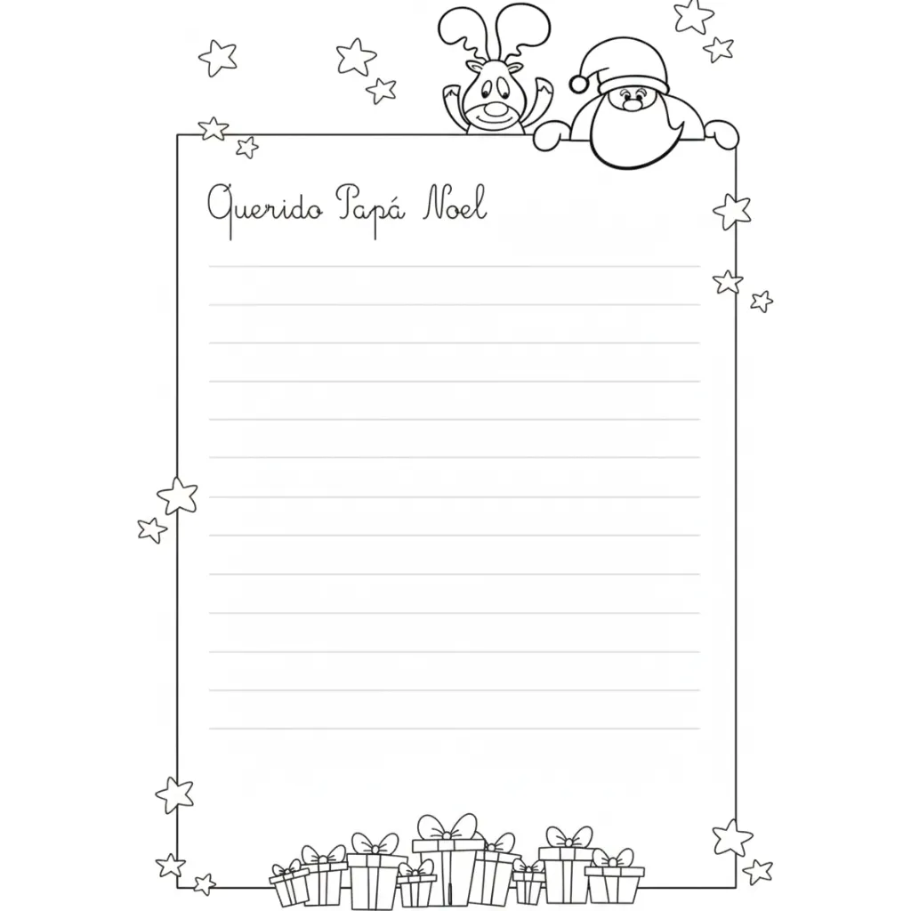 Carta A Papá Noel 19 para colorear en línea gratis