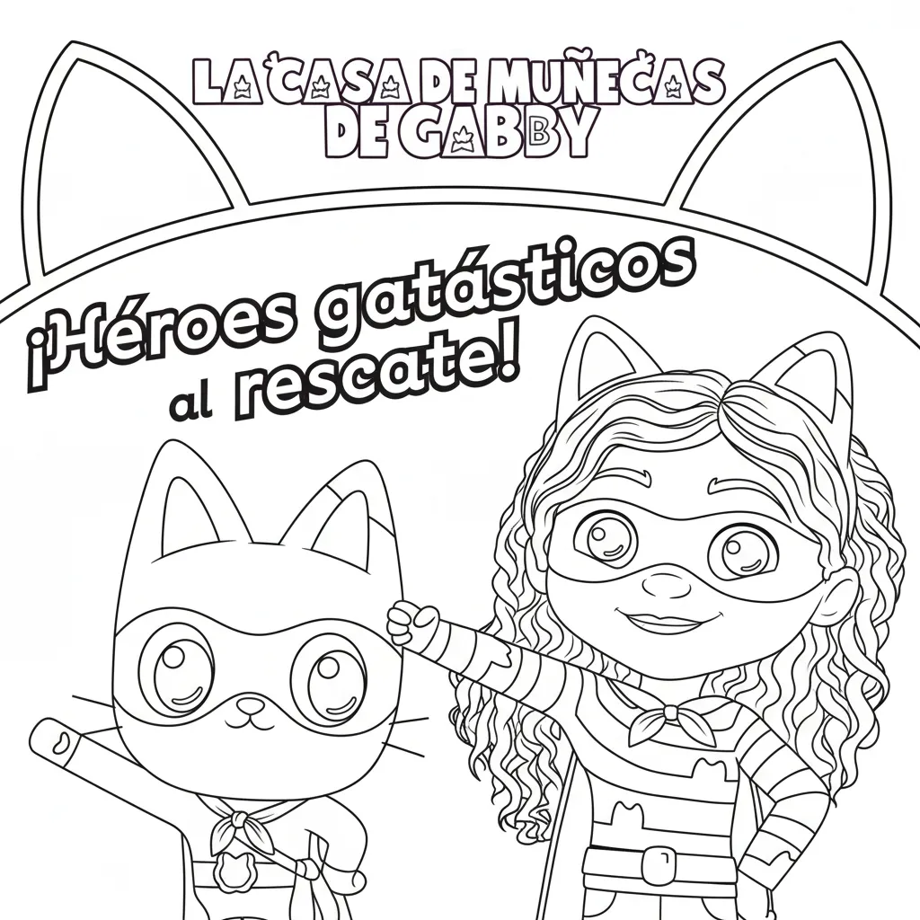 Casa de Muñecas de Gabby 11 para colorear para imprimir kawaii