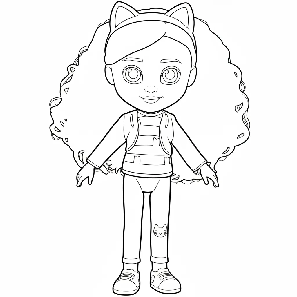 imagen de Casa de Muñecas de Gabby 14 para colorear para niño