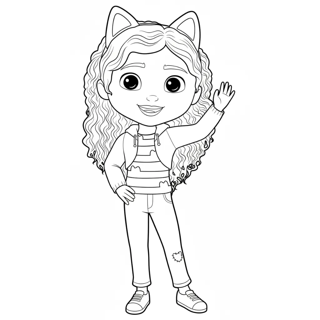 Casa de Muñecas de Gabby 16 para colorear para imprimir para niño de 4 años