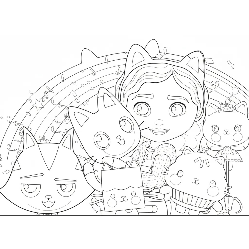 imprimir Casa de Muñecas de Gabby 2 para colorear