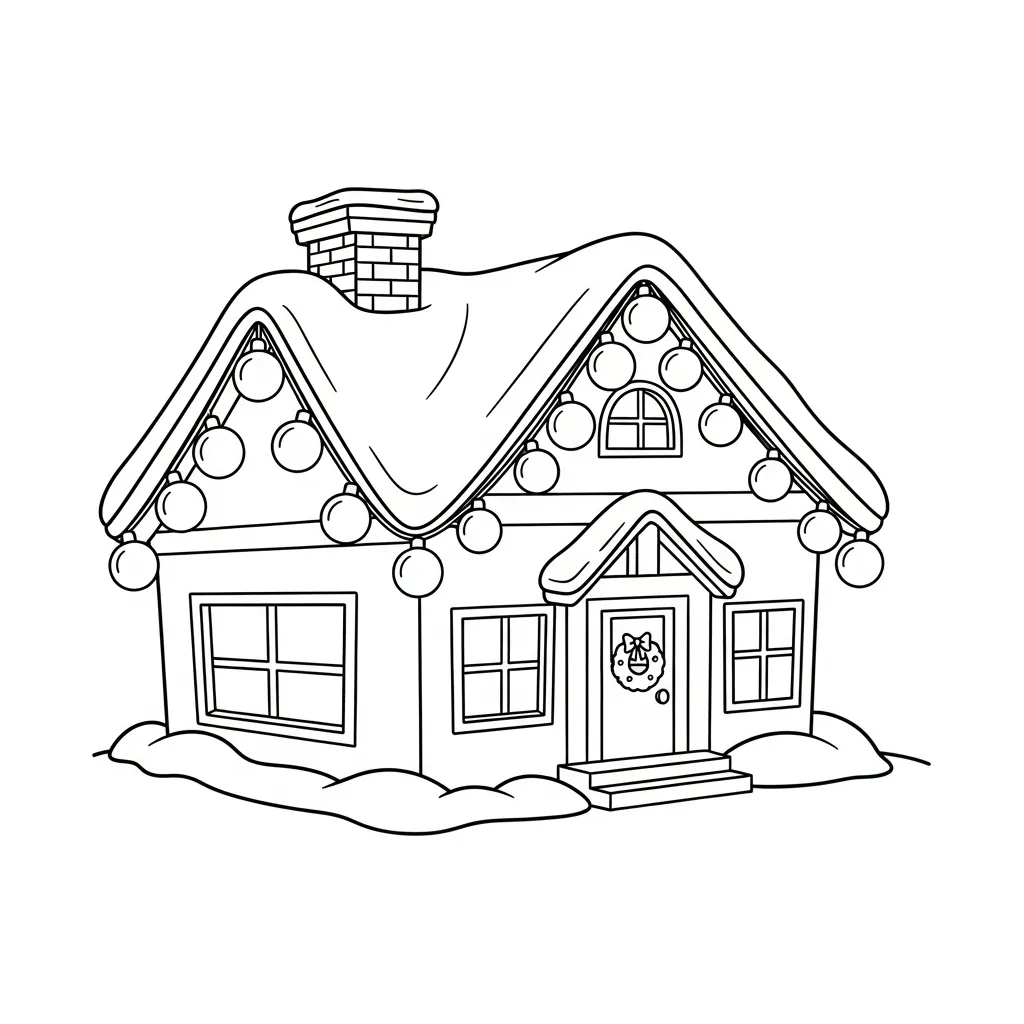 Casas para colorear para niños para imprimir