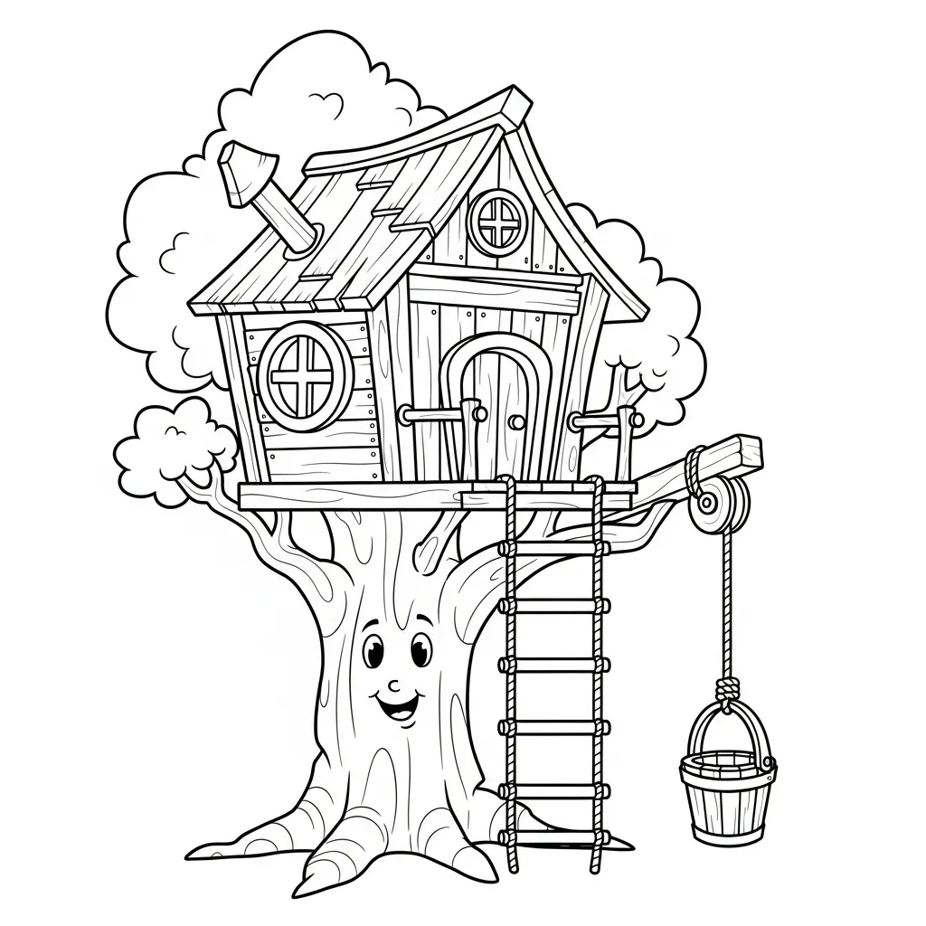 Casas para colorear y dibujos