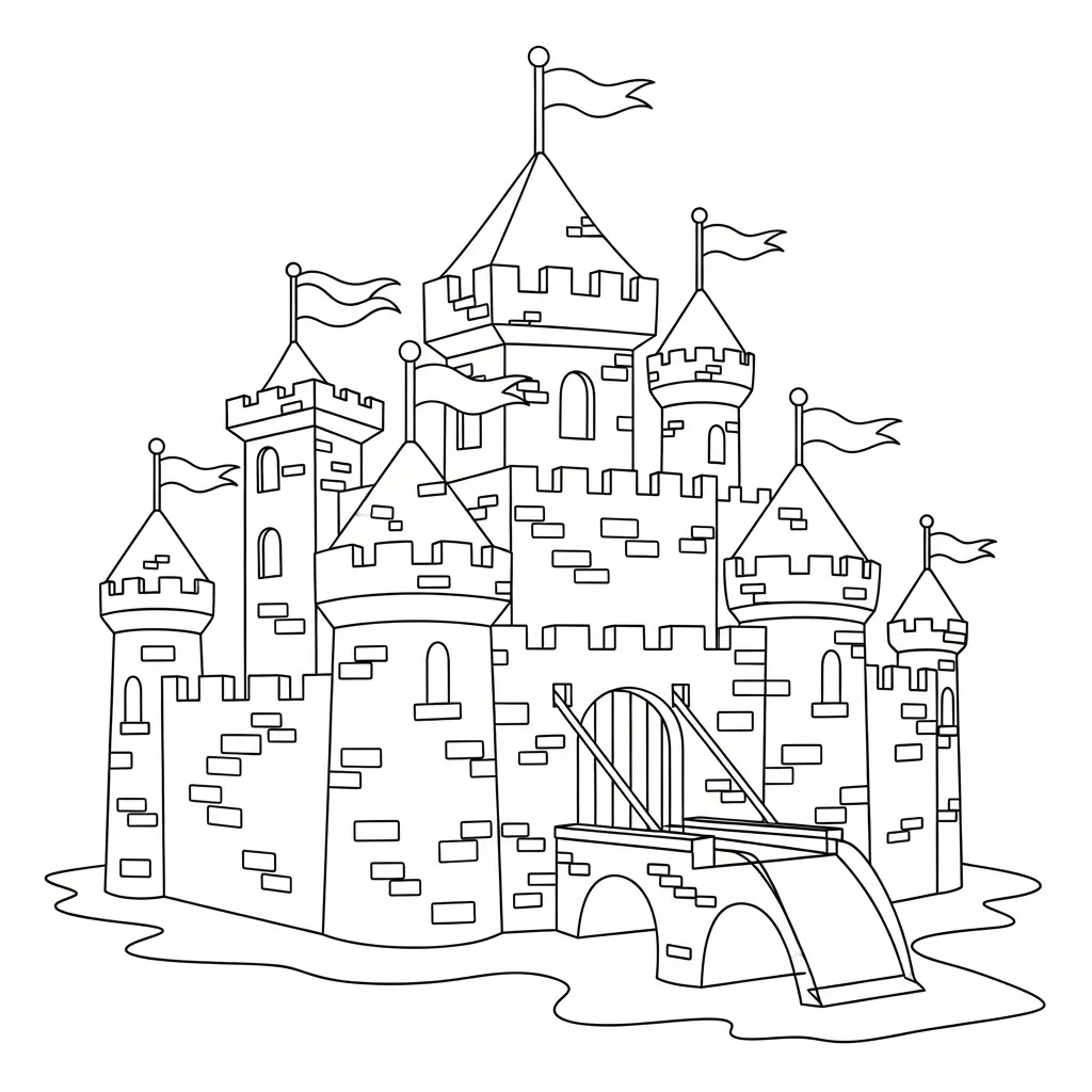 Casas para colorear para niños para imprimir 1