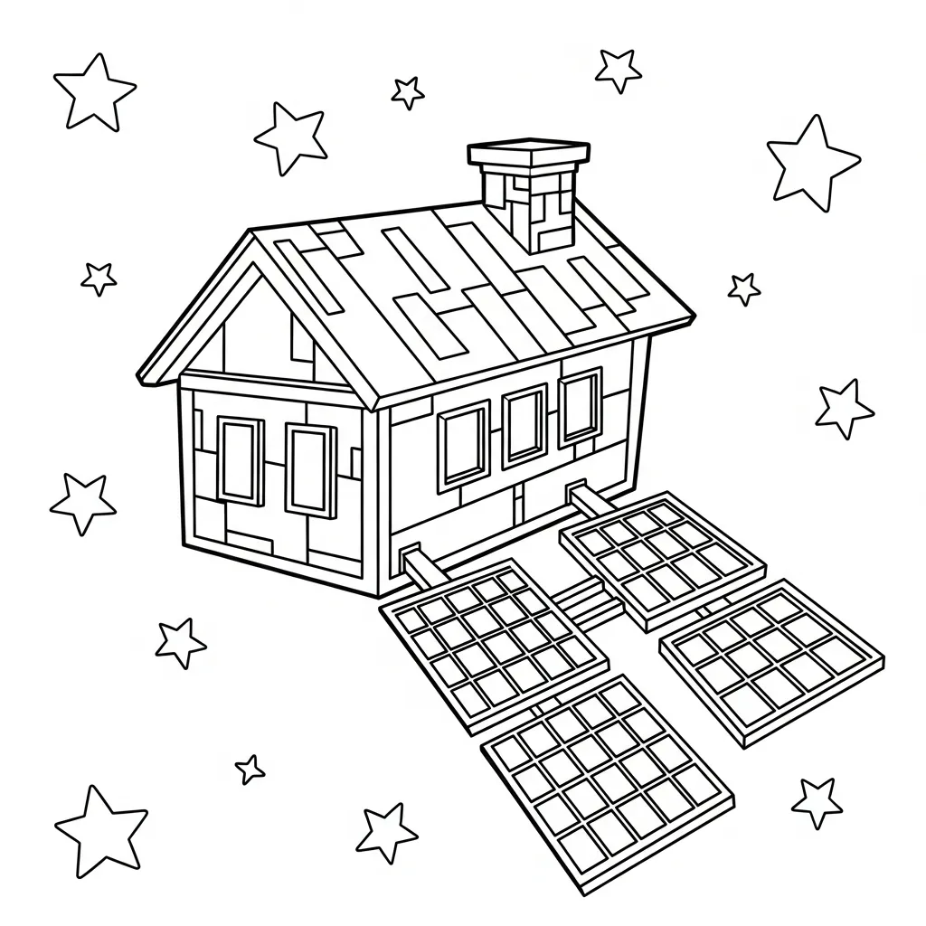 Casas para colorear para imprimir gratis