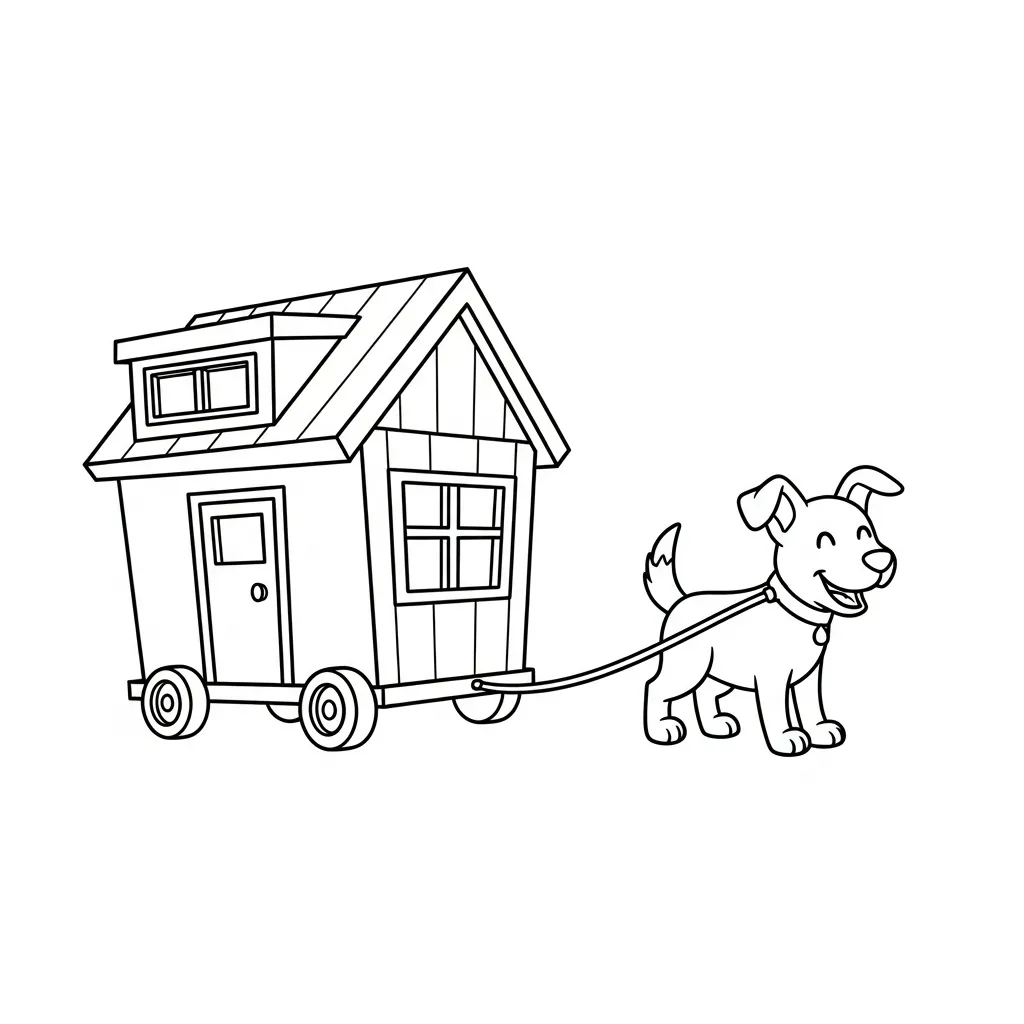 Casas para colorear gratis para niños