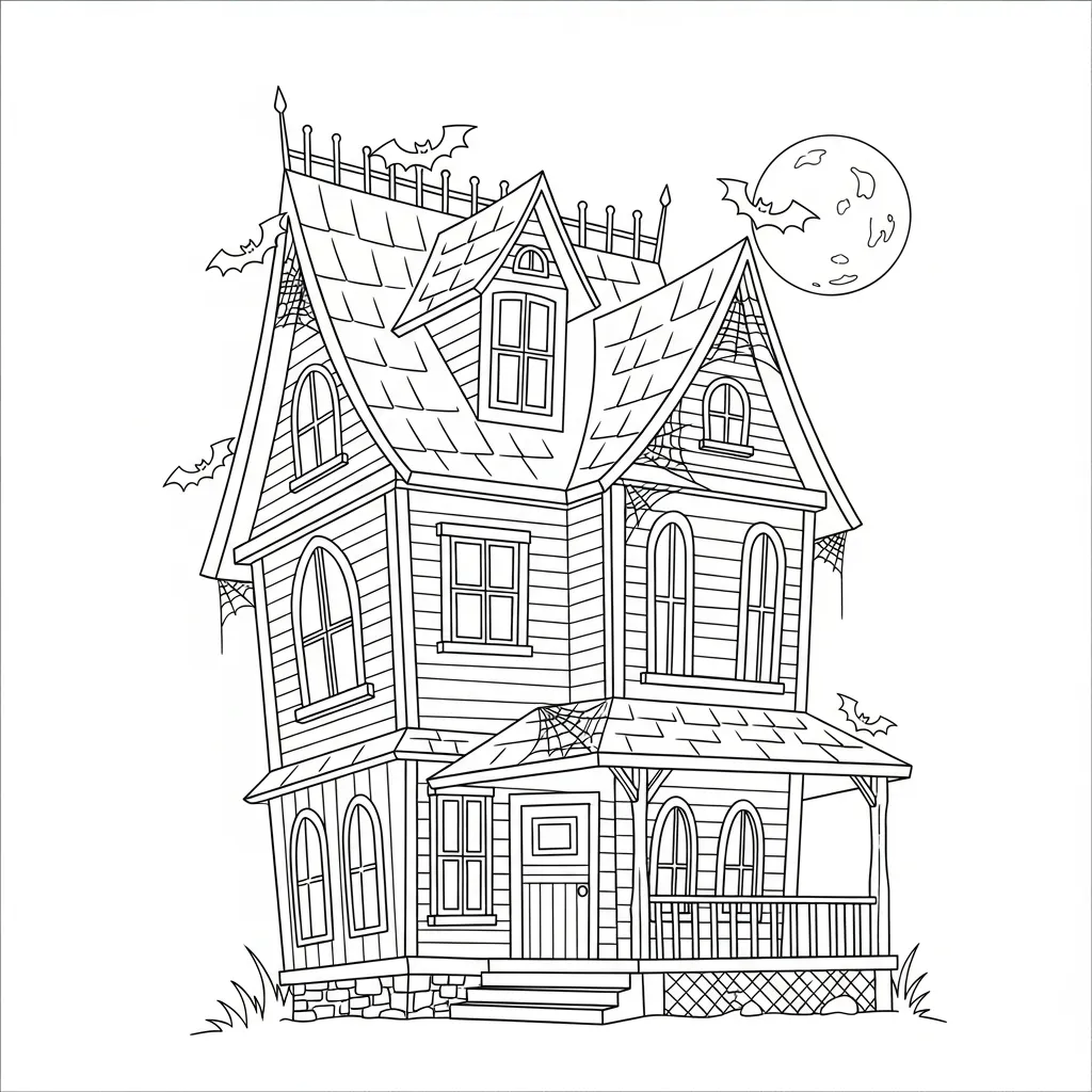 Casas para colorear para niño de 8 años