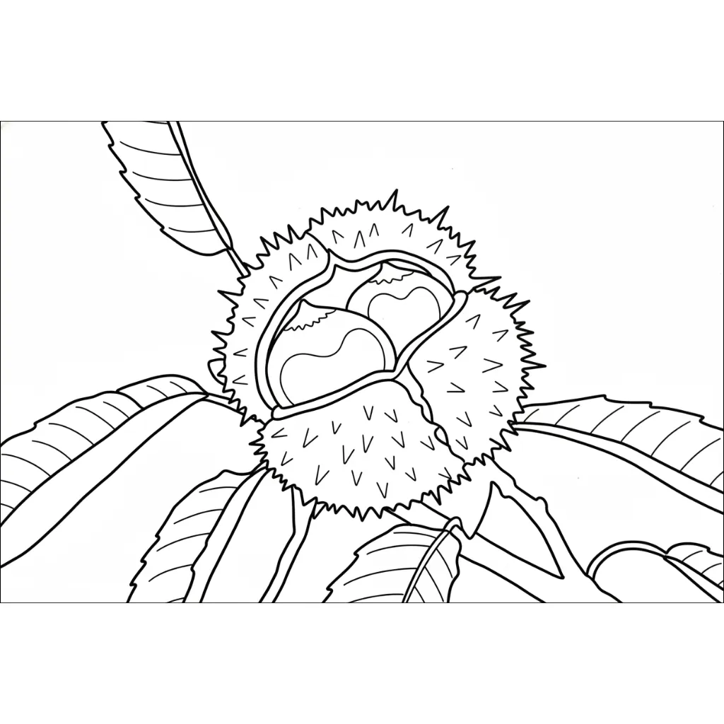 Castañas1 para colorear para imprimir gratis