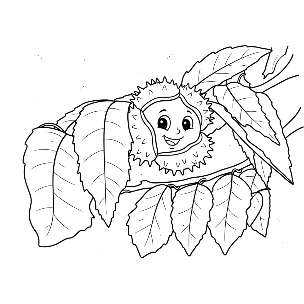 imagen de Castañas13 para colorear para niño