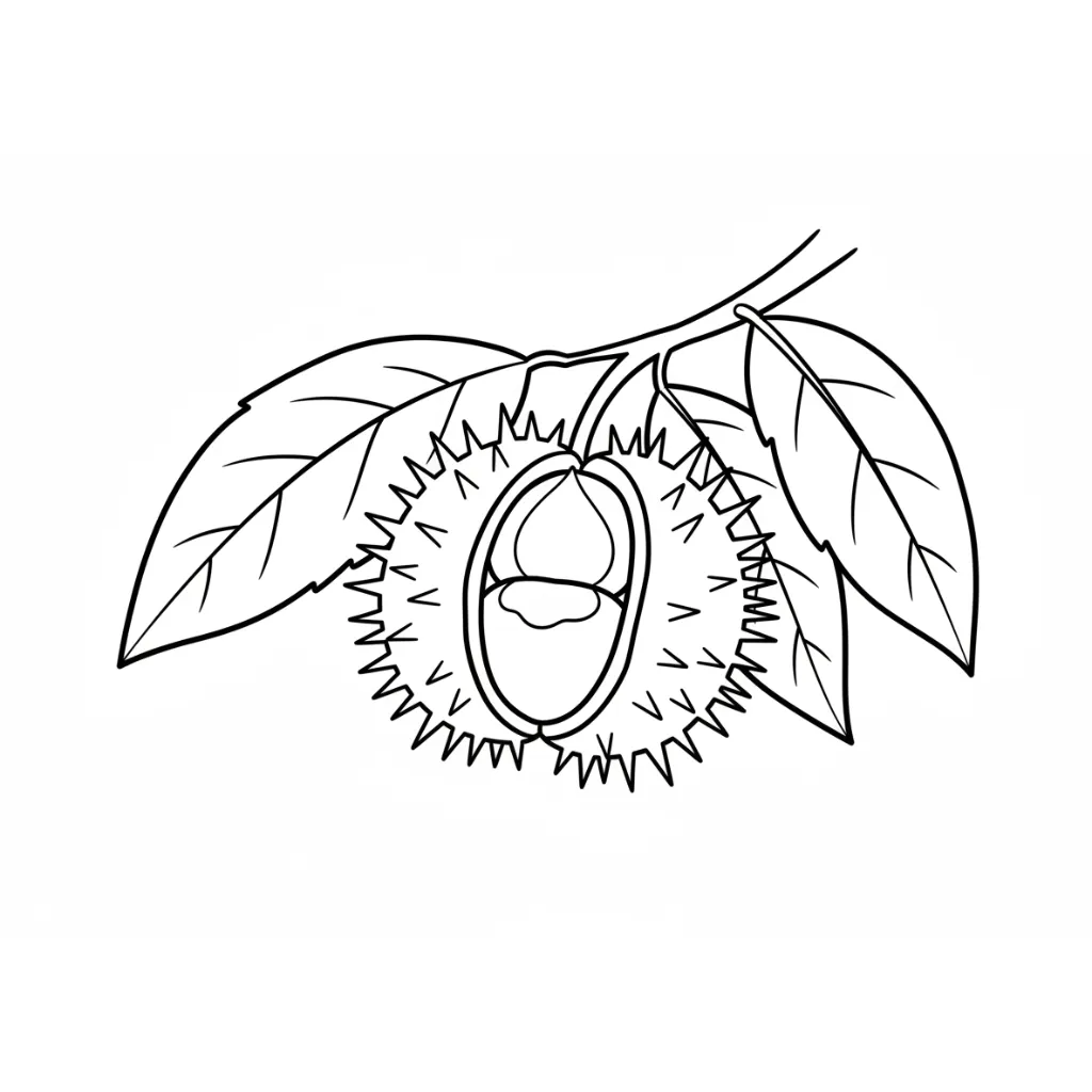 Castañas2 para colorear para imprimir para niño de 9 años