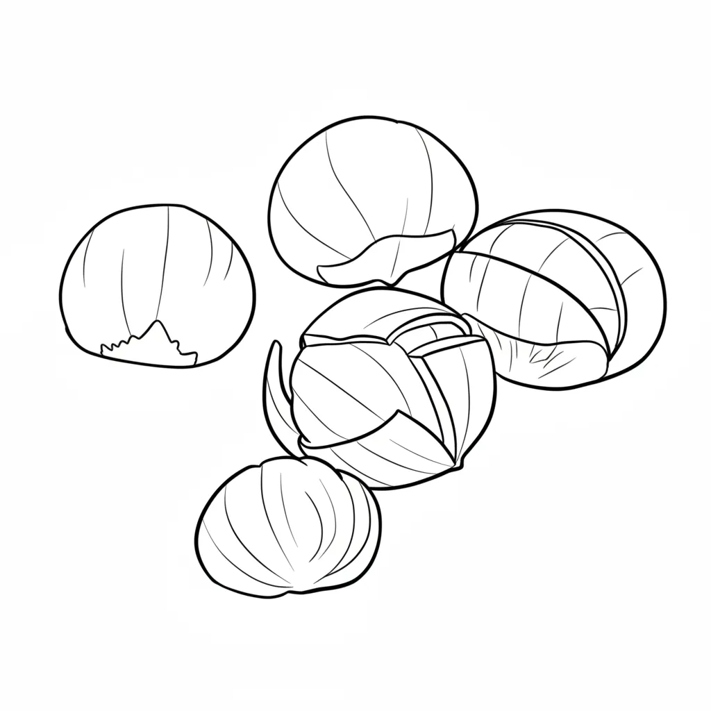 Castañas7 para colorear para niño de 4 años