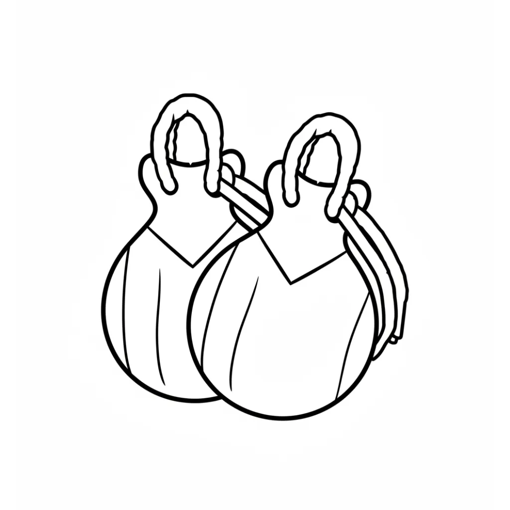 Castañuelas 1 para colorear para niños para descargar