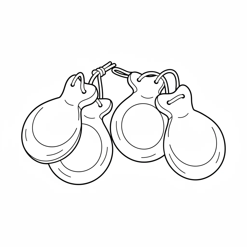imagen de Castañuelas 11 para colorear para niño