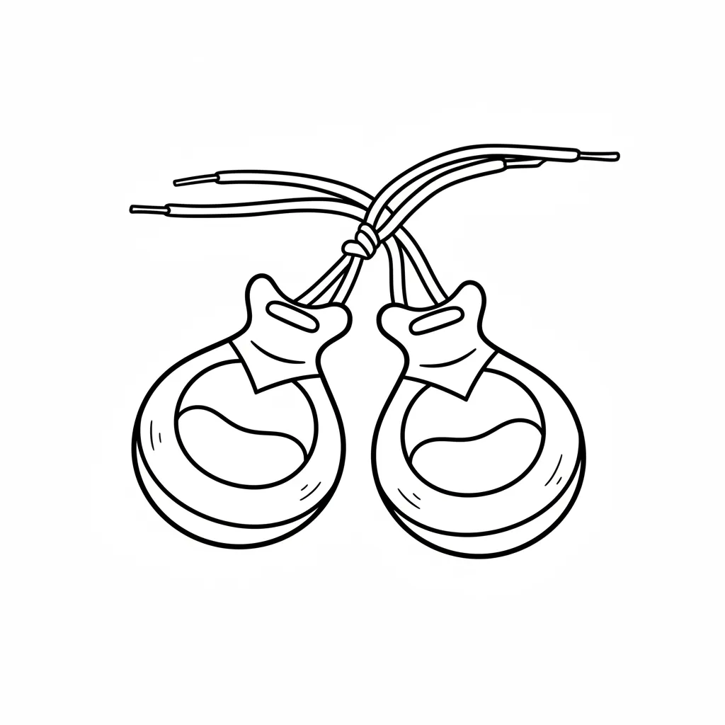 Castañuelas 16 para colorear educativo para niño