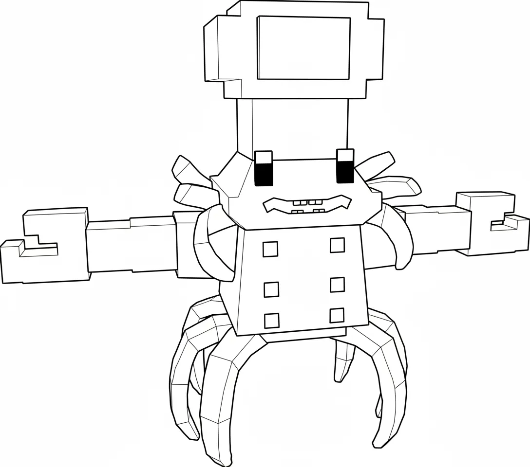 Chef Crabracadabra para colorear para niño de 2 años