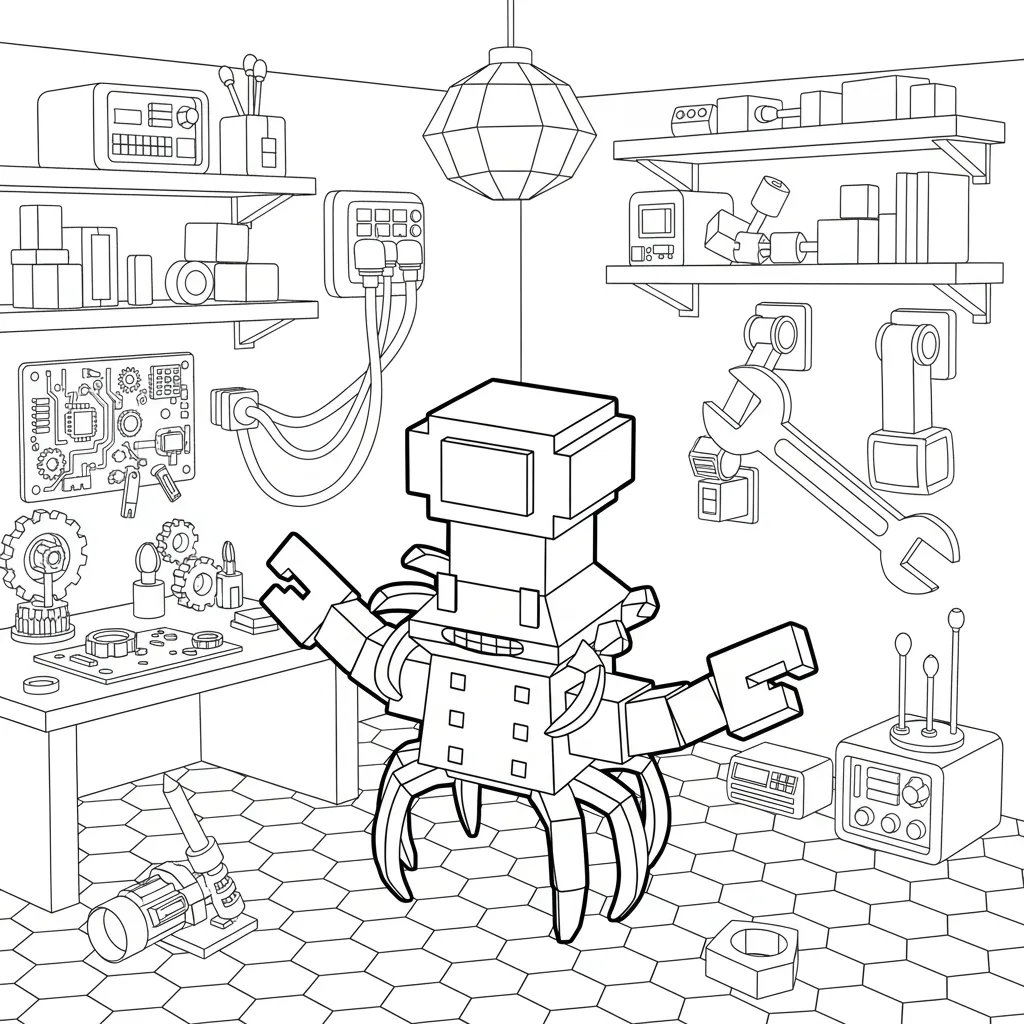 Chef Crabracadabra para colorear para imprimir kawaii