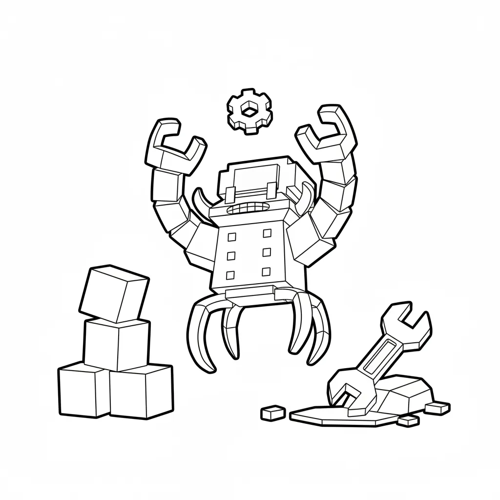 Chef Crabracadabra para colorear en línea gratis