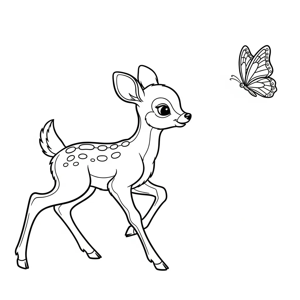 Ciervos para colorear para imprimir para niño de 4 años