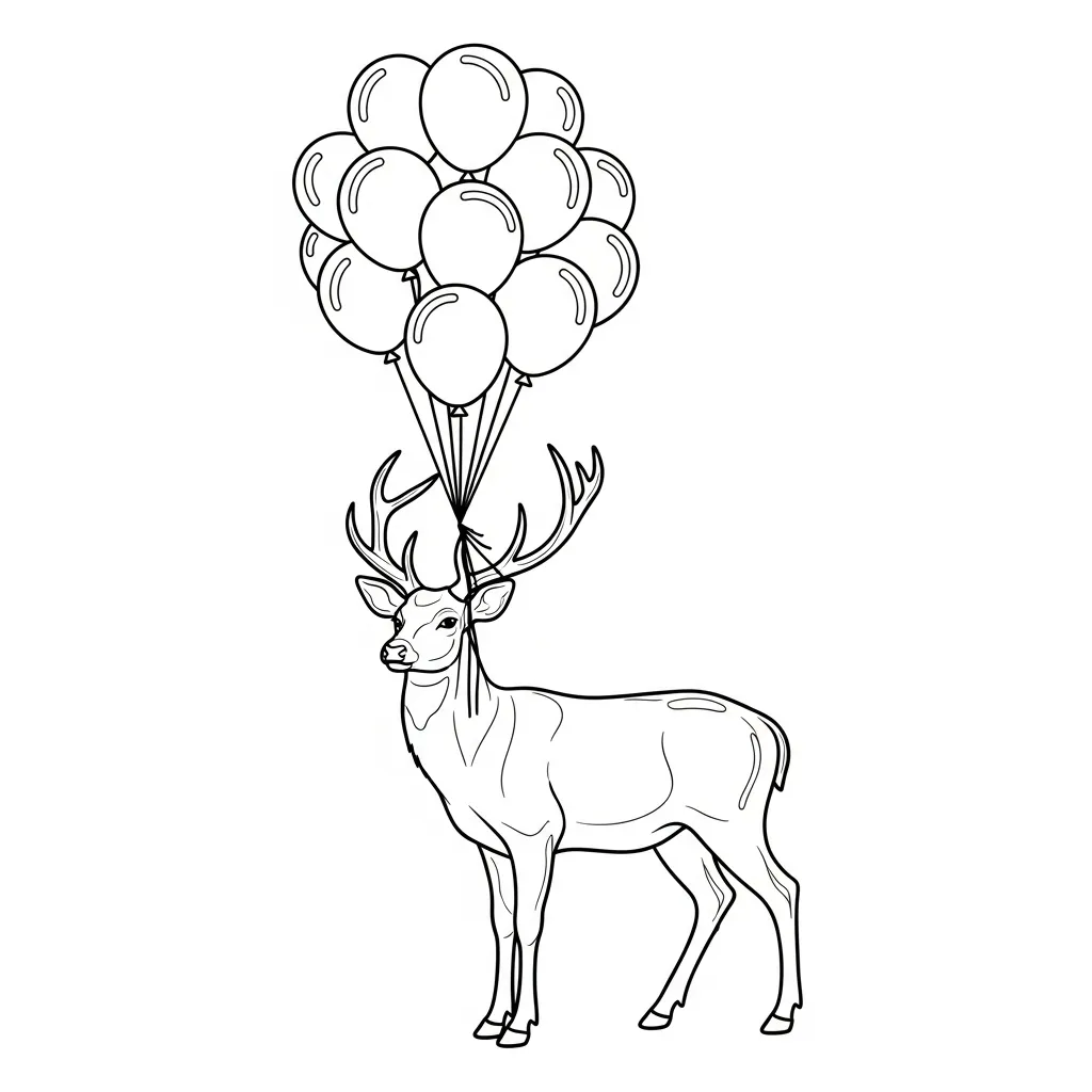 Ciervos para colorear para imprimir 1