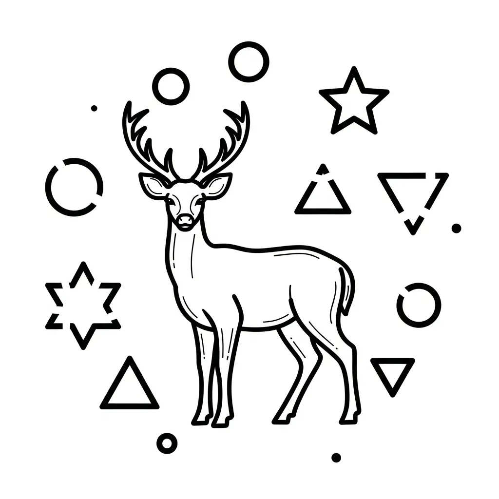 Ciervos para colorear para niño para imprimir