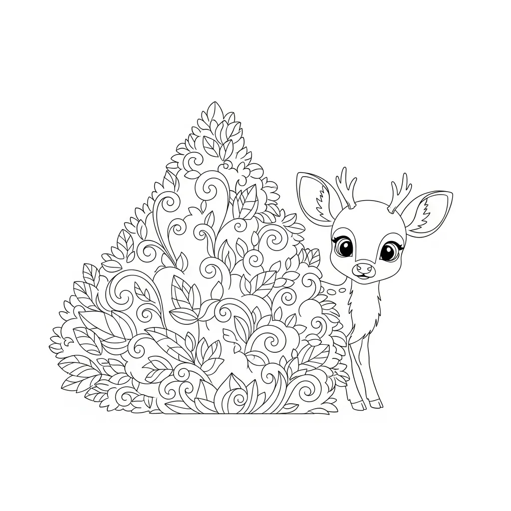 Ciervos para colorear para bebé para imprimir